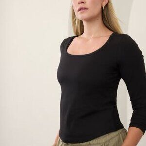 Athleta Signature Rib Square Neck Top - M NWT